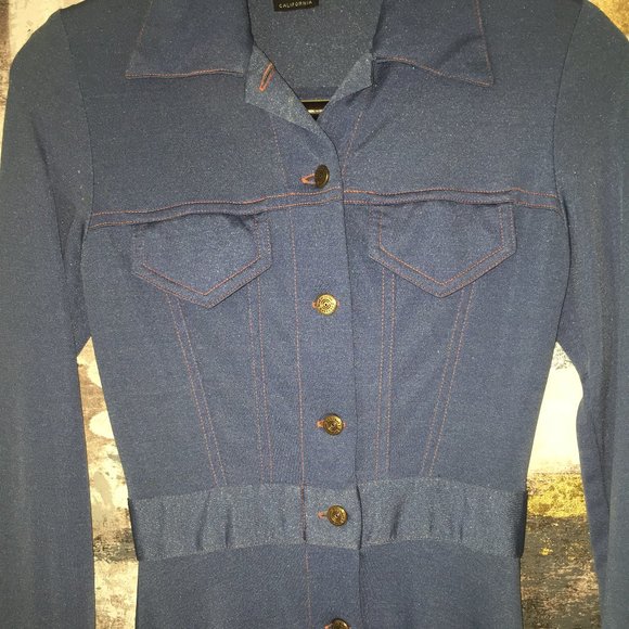 Vintage 70's Joy Stevens Full Button Maxi dress *Daisy Jones Costume* - Picture 4 of 16